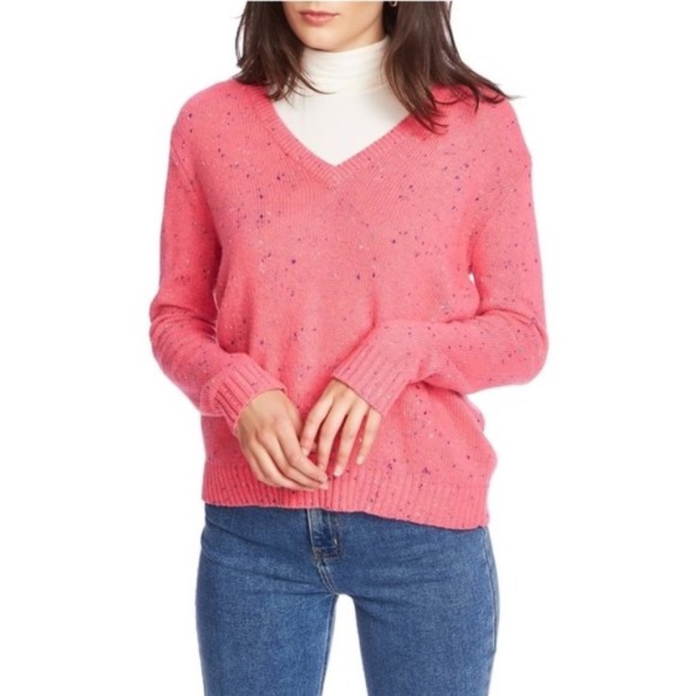 Court & Rowe Nep Flecked V-Neck Sweater